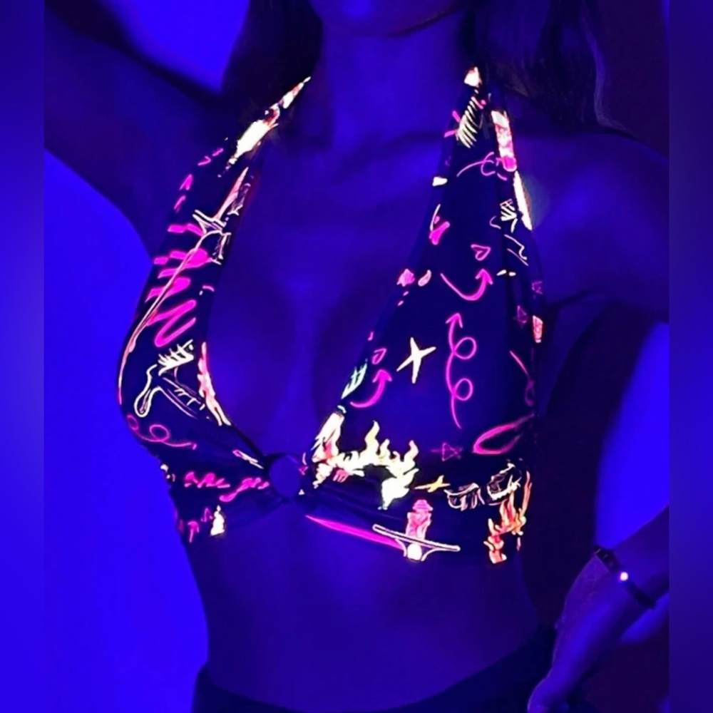 UV Reactive Doodle O-Ring Festival Top